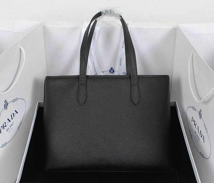2014 Prada saffiano calfskin leather shoulder bag BN2432 black